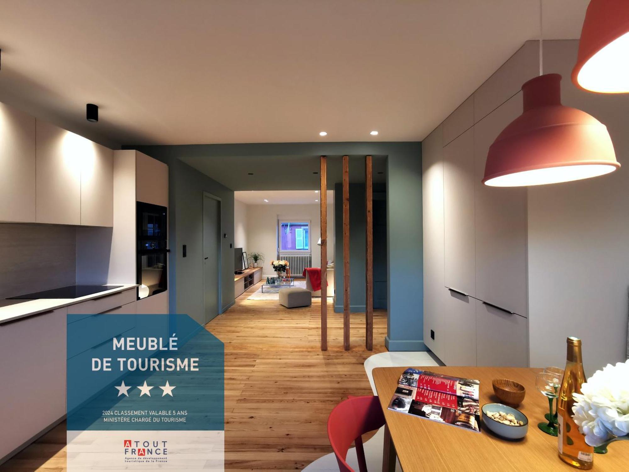 Entre Ville Et Vignes - Gite Classe 3 Etoiles Ingersheim Bagian luar foto
